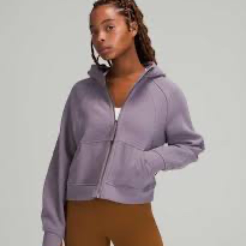NWOT Lululemon Oversized Scuba Full Zip Hoodie in Lavendar. M/L size